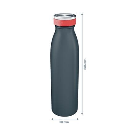 Leitz Hyggelig dobbeltvægsisoleret vandflaske, 500 ml - BPA-fri - Tåler opvaskemaskine - Ideel til hjemmekontor/arbejde i hjemmet - Velvet Grey