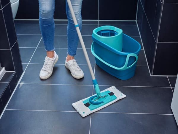 Leifheit Clean Twist M golvtorkare Ergo - Ersättningsduk med kardborreband - Micro Duo – 33 cm