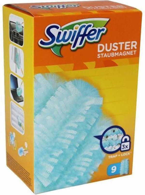 Swiffer Duster Trap & Lock - 9 stykker - Refill Dust Wipes