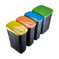 Miniatyrbillede 2 af 2: Papirkurv Sort/Orange polypropylen (15 L)