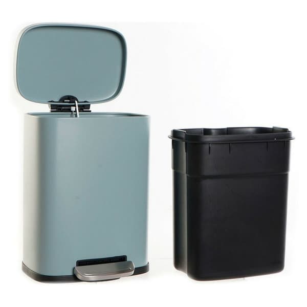 Søppelkasse DKD Home Decor Metall Lysegrp 5 L polypropylen Grunnleggende