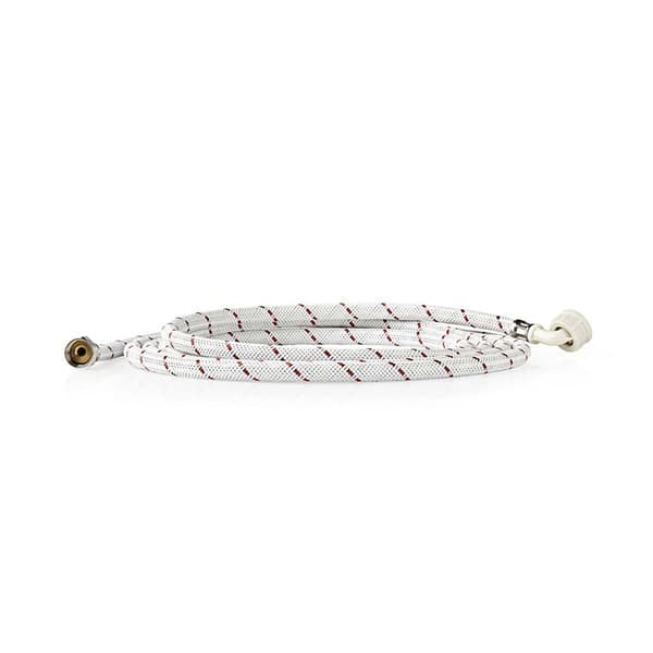 Nedis Nylon Indløbsslange | 1/2'' | 3/4'' | 10 Bar | 90 °C | 4.00 m | Ansøgning: Tallerken / Vaskemaskine | Nylon | Hvid / Rød