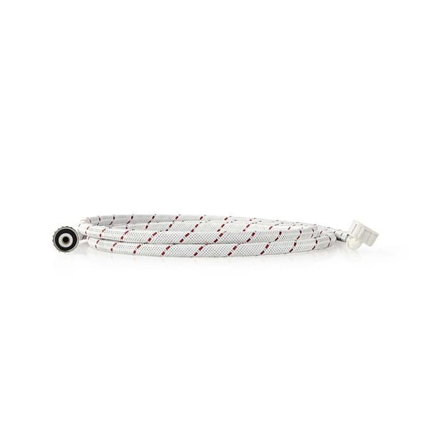Nedis Nylon Inlet Hose | 3/4'' | 3/4'' | 10 Bar | 90 °C | 1.50 m | Bruksområde: Dish / Washing Machine | Nylon | Hvit / Rød
