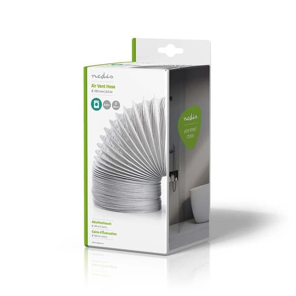 Nedis Ilmanpoistoputki PVC | 100 mm | 6.00 m | Sopii laitteeseen: Air Ventilation / Tumble Dryers | Valkoinen