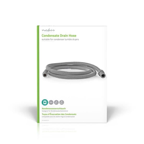 Nedis Outlet Hose | 8 mm | 10 mm | 1.50 m | Bruksområde: Condense Dryer | Gummi / Plast | Grå