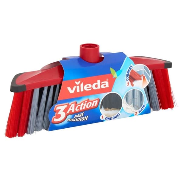 Vileda 3Action Broom Indoor Röd/Grå