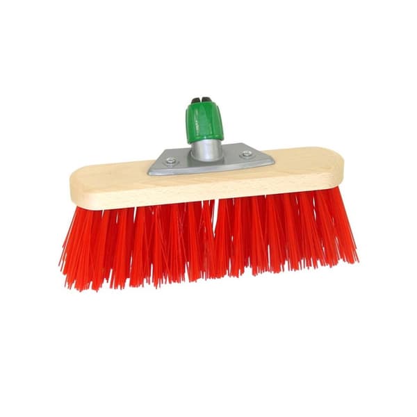 Luva Wooden Street Broom Artificiell Fiber med Handtag Hållare 29 cm Röd