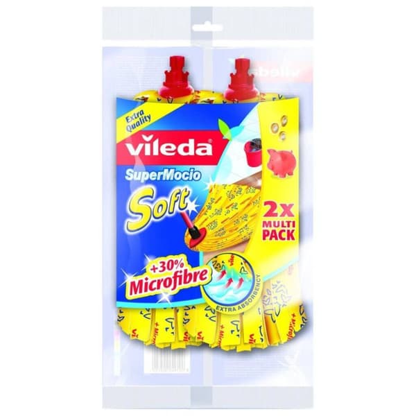 Vileda SuperMocio Mjuk mikrofibermopp 2 delar