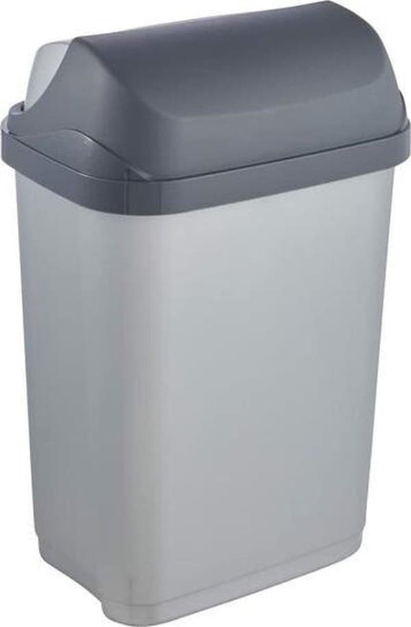 keeper "rasmus" soptunna, 10 liter, silver med rulllock, material: PP, - 1 st (1045316000000)