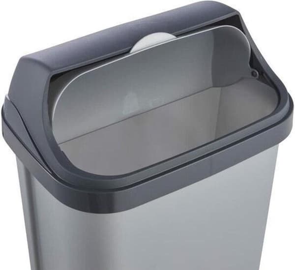 keeper "rasmus" soptunna, 10 liter, silver med rulllock, material: PP, - 1 st (1045316000000)