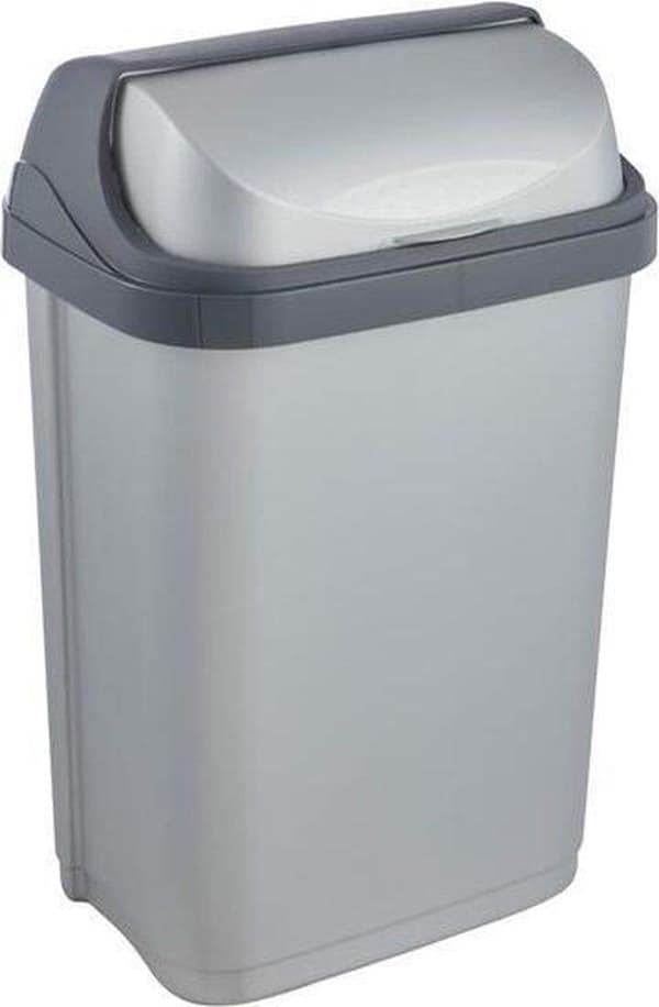 keeper "rasmus" soptunna, 10 liter, silver med rulllock, material: PP, - 1 st (1045316000000)