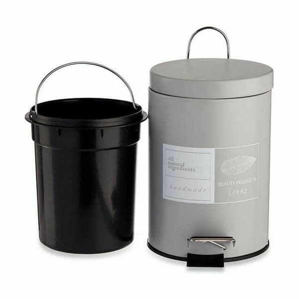 Pedal Berilo Beauty Products Hvit Grå Stål Plast 3 L (6 enheter)