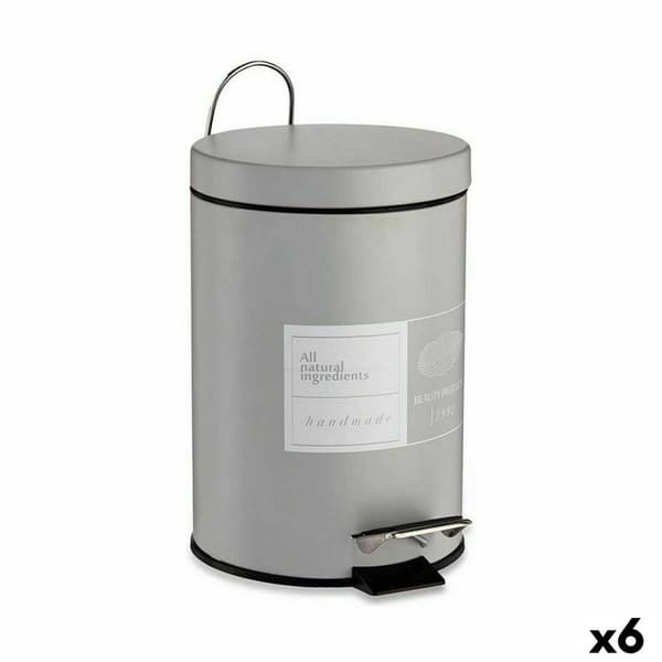 Pedal Berilo Beauty Products Hvit Grå Stål Plast 3 L (6 enheter)