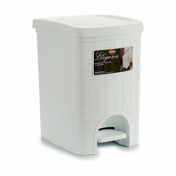 Pedal Stefanplast Elegance Hvit Plast 20 L (6 enheter)