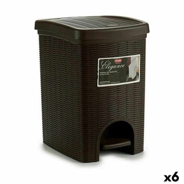 Pedal Stefanplast Elegance Brun Plast 20 L (6 enheter)