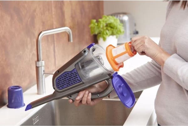 Black & Decker BHHV520BFP - Kuiva - Sykloninen - Sileä lattia - Matto - Kova lattia - Portaat - Verhoilu - Pussiton - Musta - Violetti - 0,7 L (BHHV52