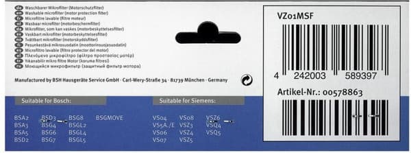 Siemens VZ01MSF pölynimurin lisävaruste (VZ01MSF)