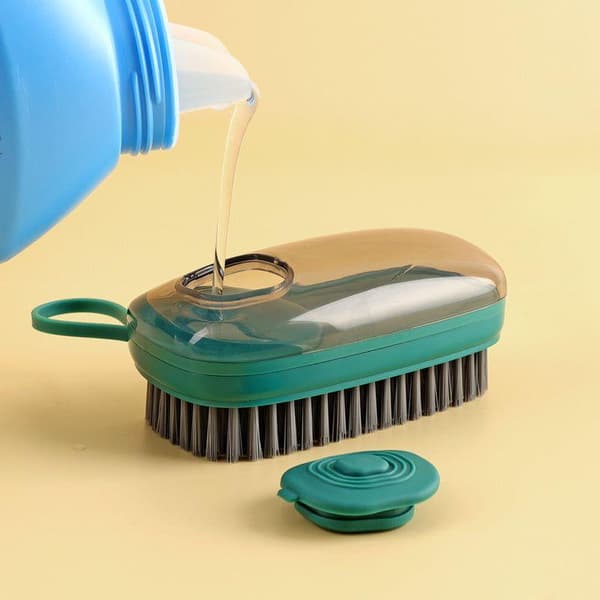 Rengøringsbørste med dispenser - grøn