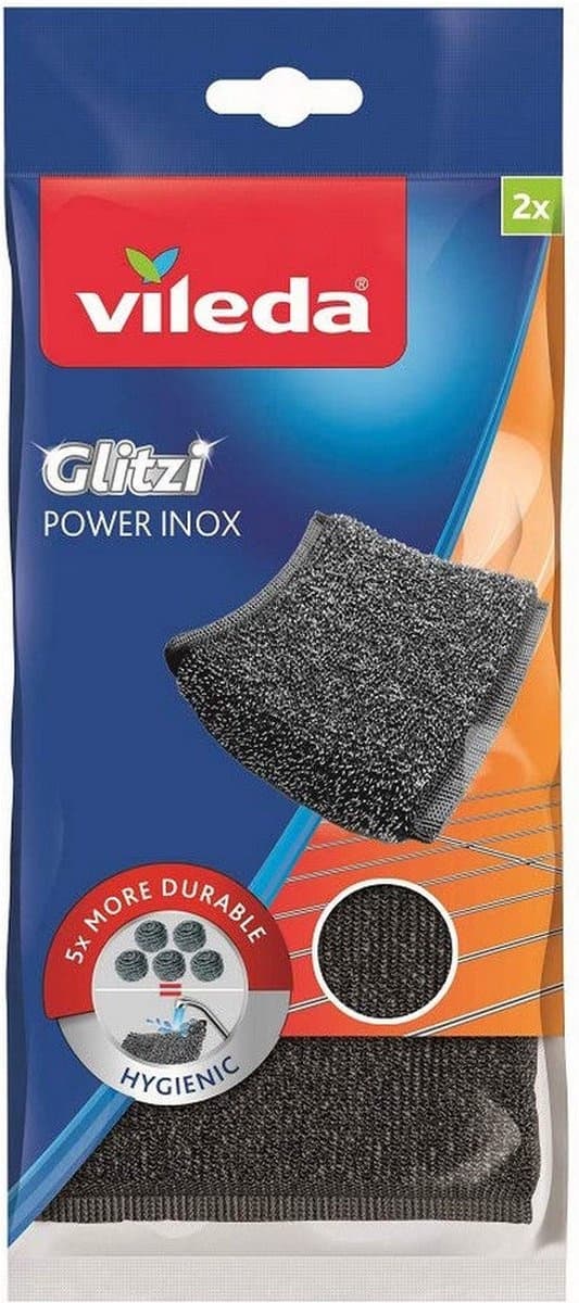Vileda Hankaustyynyt Glitzi Power Inox 2 kpl