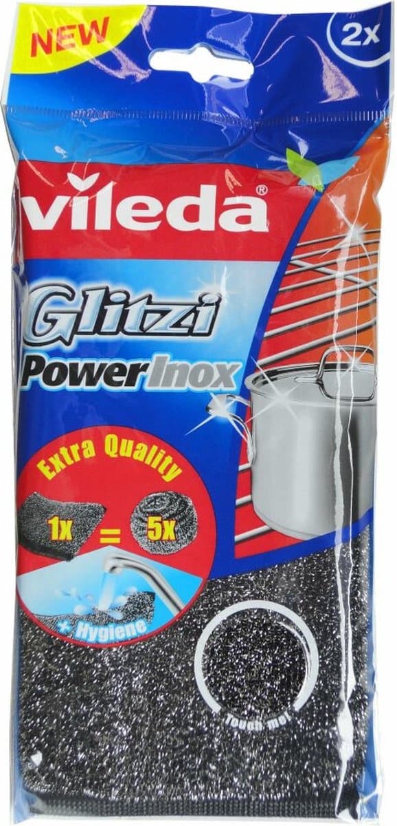 Vileda Hankaustyynyt Glitzi Power Inox 2 kpl