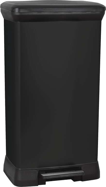 CURVER METALLIC WASTE BIN 50L WITH PEDAL /IML BLACK