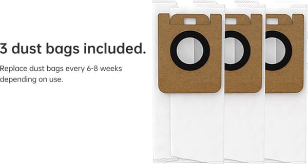 Dreame L10s/L10/L20 Ultra Dust Bags – Set om 3 (3L) för optimal rengöring