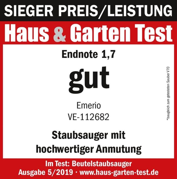 Emerio støvsuger ECO, sugeeffekt 150W, Swirl Y101 (VE-112682.8)