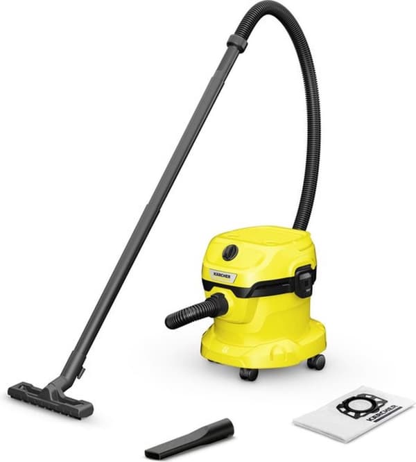 Kärcher - WD 2 Plus - V-12/4/18 våd og mad - 1000 W - affaldsbeholder 12L - strømkabel 4m Sort, Gul