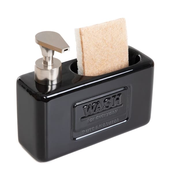 Dispenser | JASAI | sort med svamp | 18x16 cm | 848266