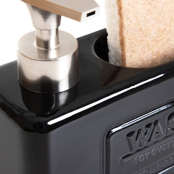 Dispenser | JASAI | sort med svamp | 18x16 cm | 848266