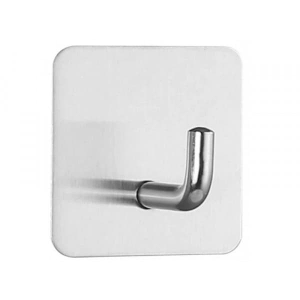 Upphängning metall Krok Krokar Självhäftande Fyrkant 4,5cm Silver
