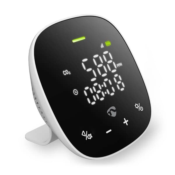 Nedis SmartLife Luftkvalitetsmåler med Wi-Fi – Overvåker CO2, Temperatur og Fuktighet