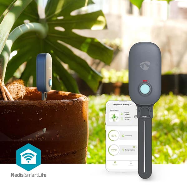 Nedis SmartLife jordfugtighedsmåler med Bluetooth og app-styring
