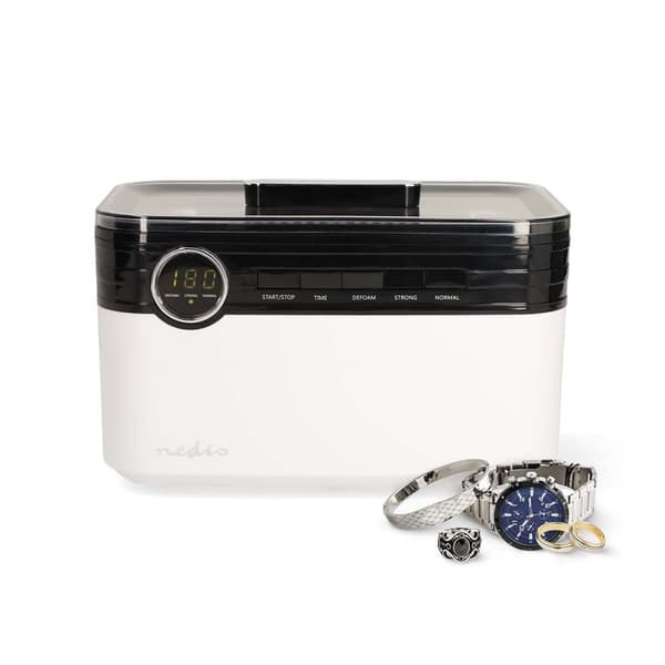 Nedis Ultralyd Smykker Cleaner | Nettstrøm drevet | 220 - 240 V AC 50/60 Hz | Euro / Type-C (CEE 7/16) | Hvit | Plast