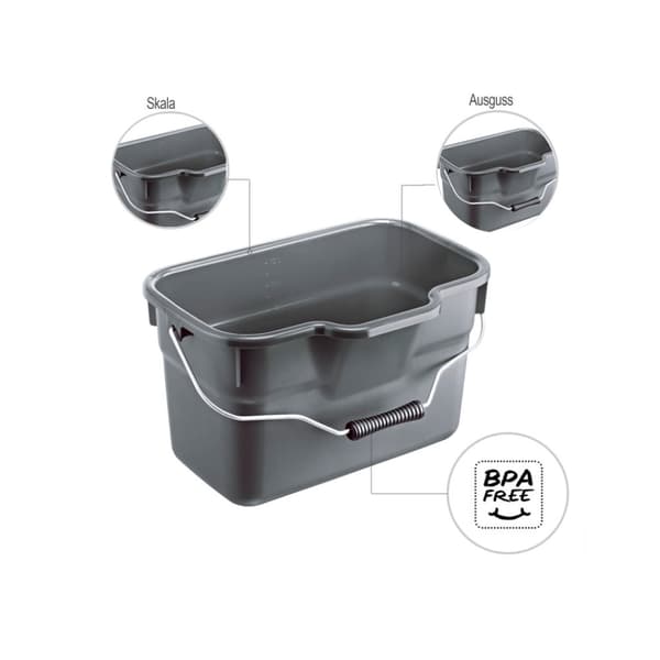 Rotho Basic Bucket Rektangulär 12L Antracit