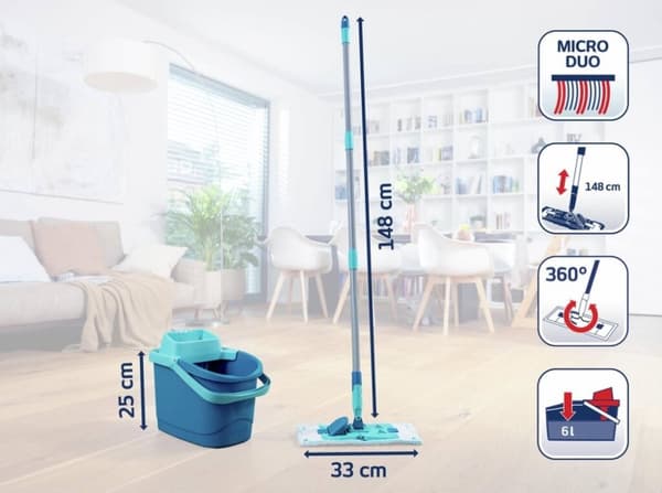 Leifheit 55510 Powerclean Golvtorkare M Set