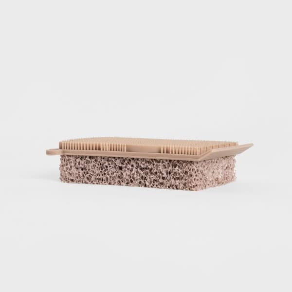 Svamp | LET RENGØRING | silikone dobbeltsidet taupe | 13x7cm | 723919