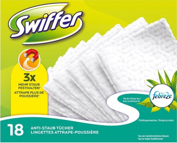 Swiffer Febreze -tuoksuiset kuivalattiapyyhkeet Täyttö Käytä Swiffer-lattiapyyhkijän kanssa, pidä 3x enemmän pölyä - 1 kpl (5410076365944)