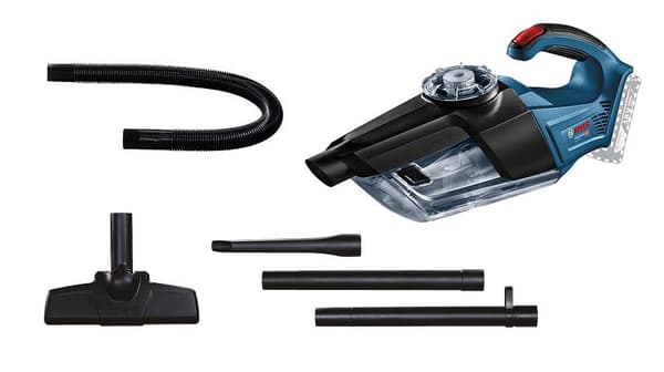 Bosch GAS 18V-1 Håndstøvsuger - 0,7L - Uden 18V batteri og oplader Sort, Blå, Rød, Gennemsigtig