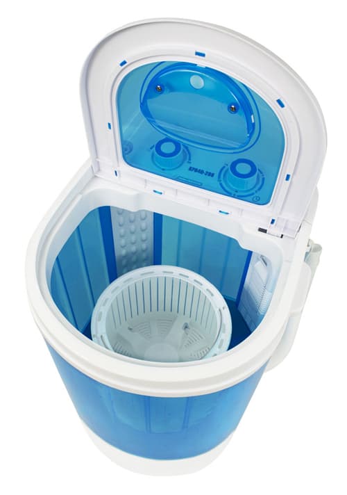 Mini elektrisk vaskemaskine Kombi Premium 2in1 - vaskemaskine med centrifugering - lille, praktisk, med afløbsslange og timer