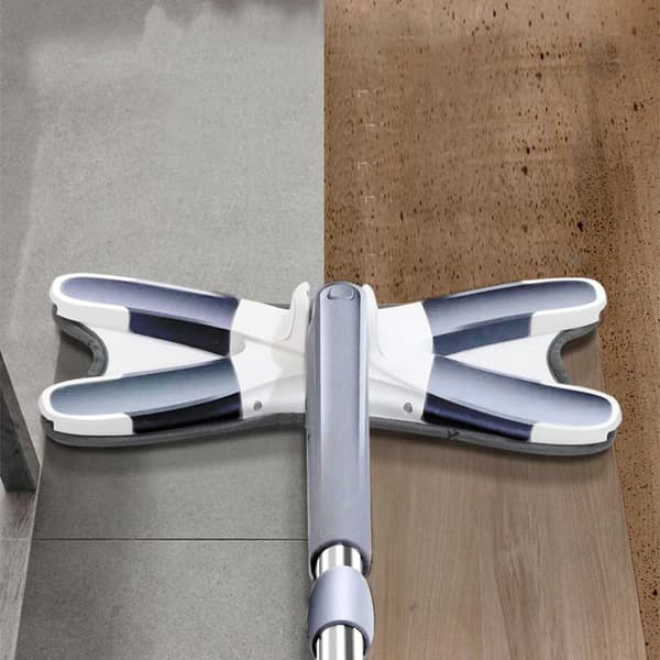 Platt roterande X-Mop med vridare + hink + tillbehör - komplett set!