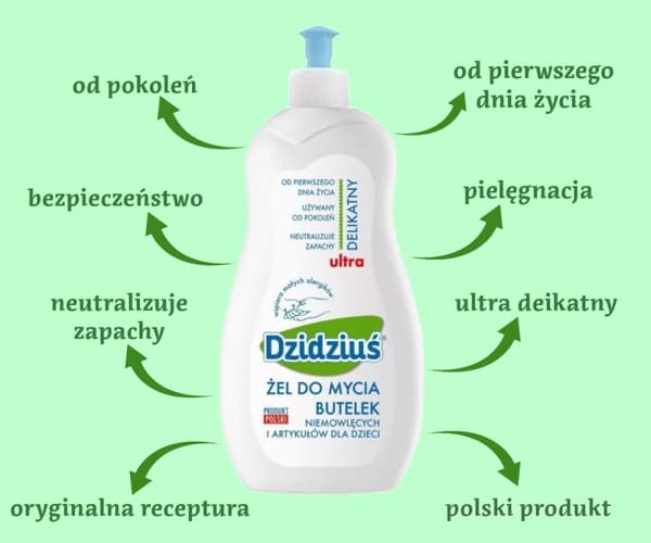 Flasktvättgel DZIDZIUŚ 500ml
