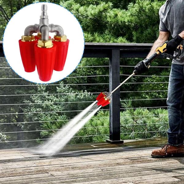 Suuttimen painepesurille, 4-in-1 monipuolisuus, nopea liitin, vuotamaton muotoilu