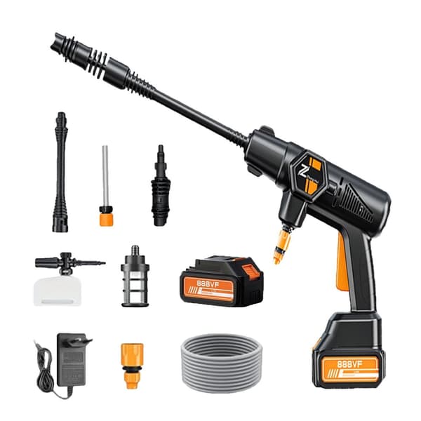 Trådlös Högtryckstvätt, 35 Bar Tryck, 21V Batteri, 0-180 Graders Spray,EU, 1x Batteriuppsättning, Elektrisk