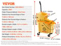 Miniatyrbillede 2 af 2: VEVOR Mop Bucket, 26QT Kapacitet, Side Press Vridning,26QT