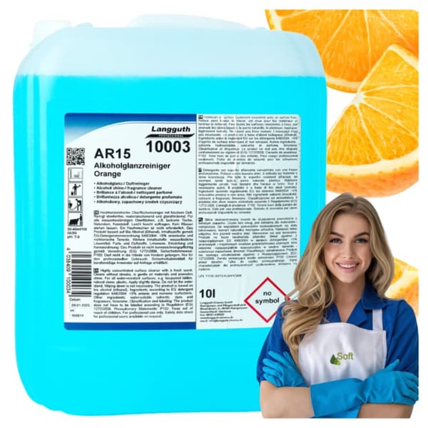 Alkoholhaltigt rengöringsmedel AR15 Orange 10L-förpackning