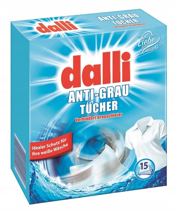 Dalli Farb & Schmutz mörka tvättservetter för textil, svarta, 10 st.