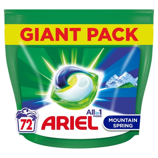ARIEL PODS COLOR ALLT-I-ETT VIT tvättkapslar 72 kapslar