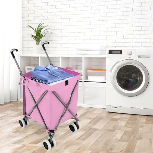 Shoppingvagn, 66x46x94,5 cm, Rosa