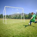 Miniatyrbild 3 av 8: Barn fotbollsstudsmatta och fotbollsmål, 187x60x102-122.5 cm, Vit, Svart